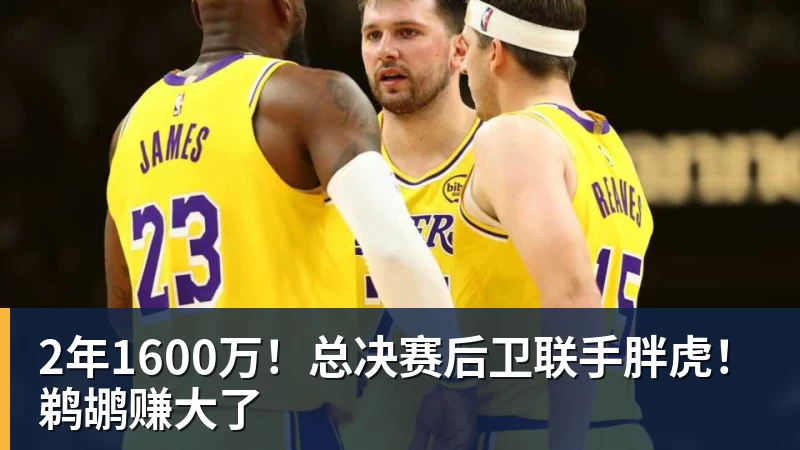 2年1600万！总决赛后卫联手胖虎！鹈鹕赚大了