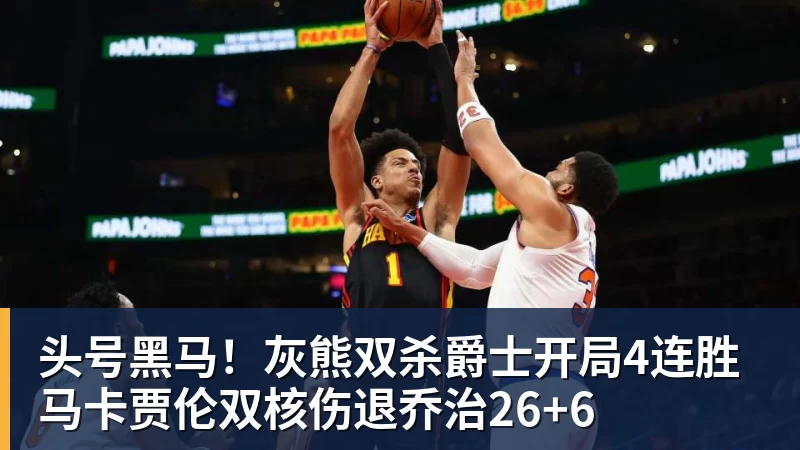 头号黑马！灰熊双杀爵士开局4连胜 马卡贾伦双核伤退乔治26+6